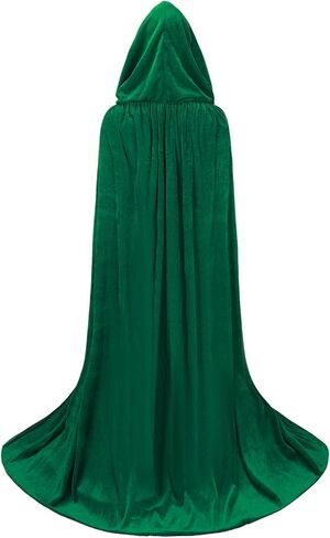 Unisex Adults Hooded Cloak Long Velvet Cape Halloween Cosplay Costumes in Saudi Arabia