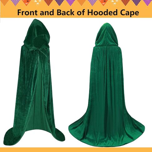 Unisex Adults Hooded Cloak Long Velvet Cape Halloween Cosplay Costumes in Saudi Arabia