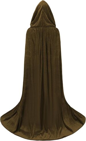 Unisex Adults Hooded Cloak Long Velvet Cape Halloween Cosplay Costumes in Saudi Arabia