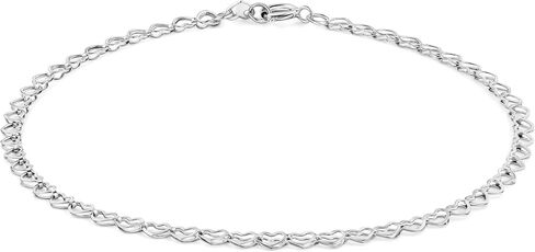 PORI JEWELERS 14K Solid Gold 2.5MM Open Heart Link Chain Bracelet - 7 Inches in Saudi Arabia
