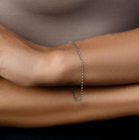 PORI JEWELERS 14K Solid Gold 2.5MM Open Heart Link Chain Bracelet - 7 Inches in Saudi Arabia