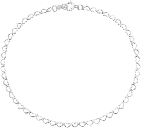PORI JEWELERS 14K Solid Gold 2.5MM Open Heart Link Chain Bracelet - 7 Inches in Saudi Arabia