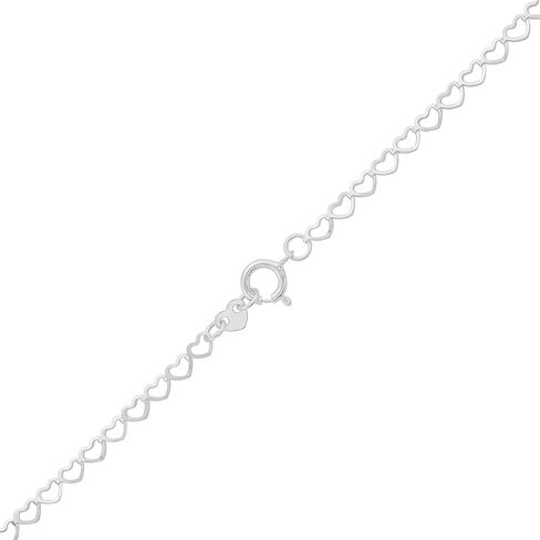 PORI JEWELERS 14K Solid Gold 2.5MM Open Heart Link Chain Bracelet - 7 Inches in Saudi Arabia