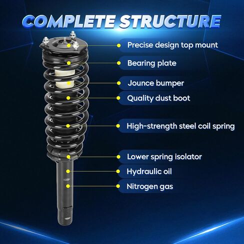 Rear Strut Shock Absorber for Ford Fusion 2006-2012, Lincoln MKZ 2007-2012, Zephyr FWD 2006, Mazda 6 2003-2008, Mercury Milan 2006-2011, Replace 344363, Left & Right, 2PCS in Saudi Arabia