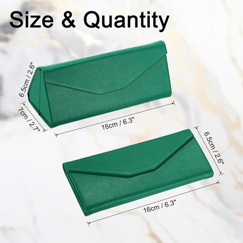 PATIKIL Foldable Glasses Case, Triangle Magnetic Sunglasses Organizer Case PU Leather Hard Eyeglass Case (1 Pcs) in Saudi Arabia