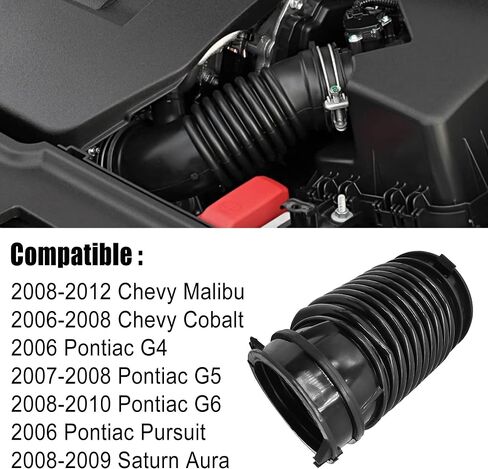 15838665 Air Intake Hose Fit for Chevy Cobalt Malibu 2006-2012 Pontiac G4 G5 G6 Pursuit 2006-2010 Saturn Aura 2008 2009 Replace 696-737 Engine Intake Boot Tube Duct in Saudi Arabia