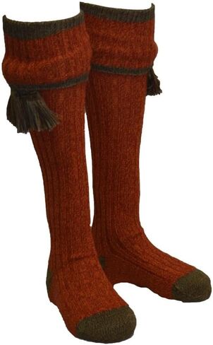 Walker & Hawkes - Mens Shooting Country Kyle Socks & Matching Garter Ties in Kuwait