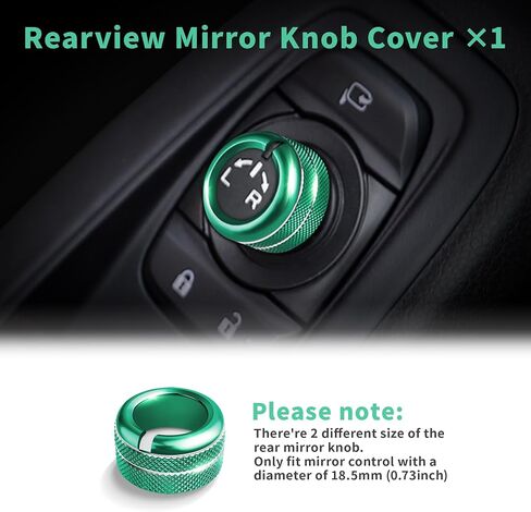 الملحقات الداخلية لـ Subaru Brz & Toyota GR86 2021 2022 2023 2024 2025 - A/C ، Tune ، غطاء مقبض مرآة الرؤية الخلفية ، حلقة زر البدء ، سبيكة الألومنيوم 7pcs/set (أخضر) in Kuwait