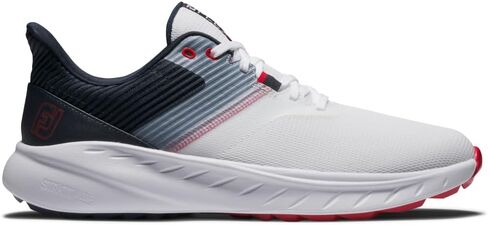 FootJoy Men's FJ Flex Golf Shoe, White/White/Tan, 11 X-Wide in Saudi Arabia
