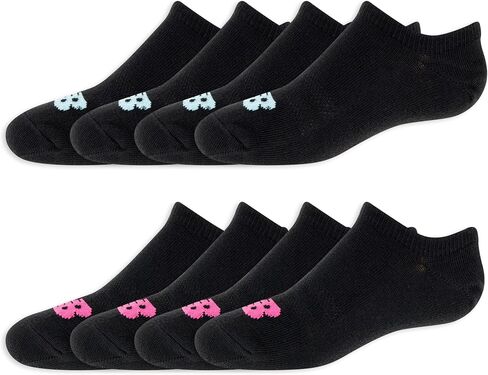 New Balance unisex-child Performance Liner Socks - 8 Pairs - Breathable Half Cushion & Arch Support in Saudi Arabia