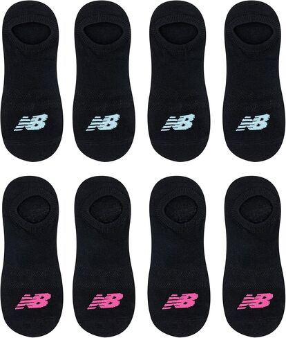 New Balance unisex-child Performance Liner Socks - 8 Pairs - Breathable Half Cushion & Arch Support in Saudi Arabia