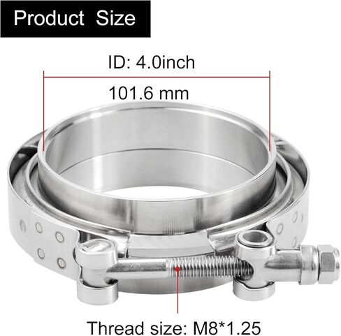 2.5" V Band Female Clamp with Male Female Flange Stainless Steel 1PC in Saudi Arabia