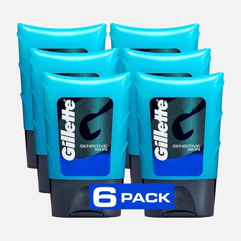 Gillette After Shave Gel, Sensitive Skin, 2.5 Oz (Pack of 6) in Saudi Arabia