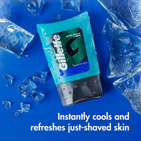 Gillette After Shave Gel, Sensitive Skin, 2.5 Oz (Pack of 6) in Saudi Arabia