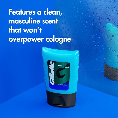 Gillette After Shave Gel, Sensitive Skin, 2.5 Oz (Pack of 6) in Saudi Arabia