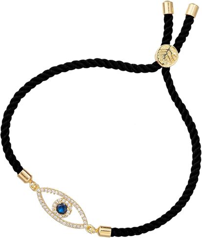Handmade Evil Eye Bracelet for Women Men Boys Girls Red Black String Braided Adjustable Rope Zircon Evil Eye Charm Bracelets in Saudi Arabia