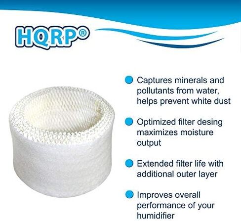 HQRP 2-Pack Wick Filter Compatible with Vicks VEV320, V3100, V3500, V3600, V3700, V3800, V3900, V3500N, V3850, V750, Kaz 3020 KAZ3020 Humidifiers, WF2 Replacement in Saudi Arabia