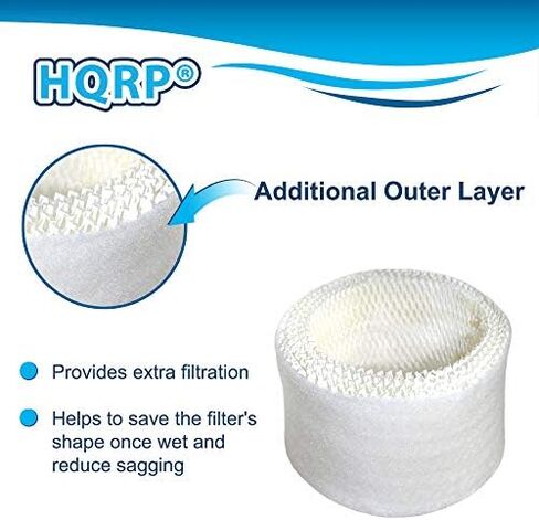 HQRP 2-Pack Wick Filter Compatible with Vicks VEV320, V3100, V3500, V3600, V3700, V3800, V3900, V3500N, V3850, V750, Kaz 3020 KAZ3020 Humidifiers, WF2 Replacement in Saudi Arabia