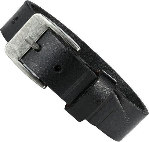 Stunning Adjustable Dark Brown Cuff Leather Bracelet for Men (Metal Buckle Clasp) in Saudi Arabia