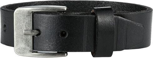 Stunning Adjustable Dark Brown Cuff Leather Bracelet for Men (Metal Buckle Clasp) in Saudi Arabia