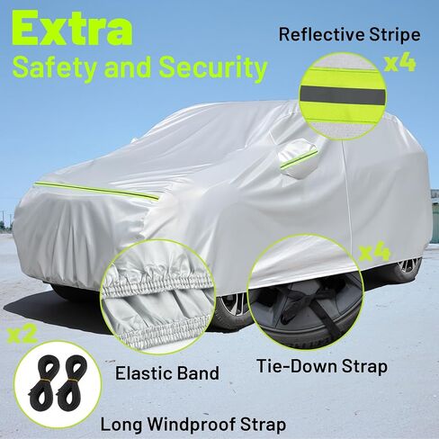 Favoto SUV Car Cover Waterproof - Compatible with Toyota RAV4 (2006-2024) All Weather Heavy Duty Vehicle Car Cover Outdoor Dust Rain Sun Snow Protection in Kuwait