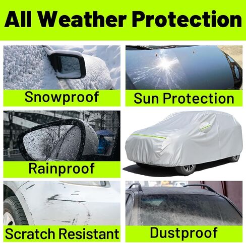 Favoto SUV Car Cover Waterproof - Compatible with Toyota RAV4 (2006-2024) All Weather Heavy Duty Vehicle Car Cover Outdoor Dust Rain Sun Snow Protection in Kuwait
