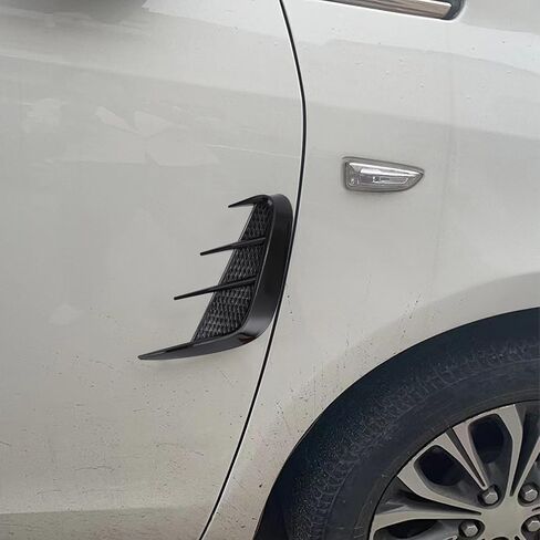 1 Pair Side Vent Trim Universal Left Right Marker Side Air Vent Cover Decorative Stickers for 1 Series E90 Body Side Air Wing Vent Trim Car Mudguard Side Wing Trim (Glossy Black) in Saudi Arabia