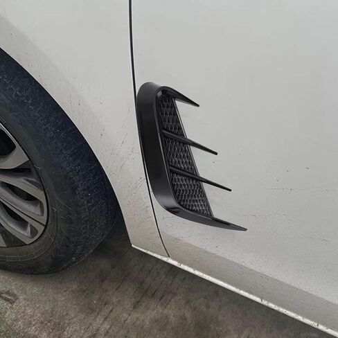 1 Pair Side Vent Trim Universal Left Right Marker Side Air Vent Cover Decorative Stickers for 1 Series E90 Body Side Air Wing Vent Trim Car Mudguard Side Wing Trim (Glossy Black) in Saudi Arabia