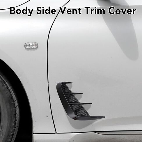 1 Pair Side Vent Trim Universal Left Right Marker Side Air Vent Cover Decorative Stickers for 1 Series E90 Body Side Air Wing Vent Trim Car Mudguard Side Wing Trim (Glossy Black) in Saudi Arabia