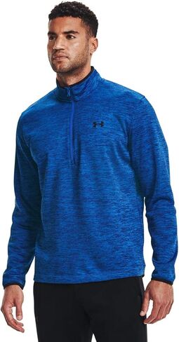 رداء رجالي من Under Armour Fleece 1/2 مزود بسحاب مطاطي وجيد التهوية بأكمام طويلة، قميص ركض بنصف سحاب مريح in Saudi Arabia