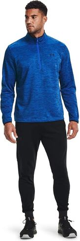 رداء رجالي من Under Armour Fleece 1/2 مزود بسحاب مطاطي وجيد التهوية بأكمام طويلة، قميص ركض بنصف سحاب مريح in Saudi Arabia