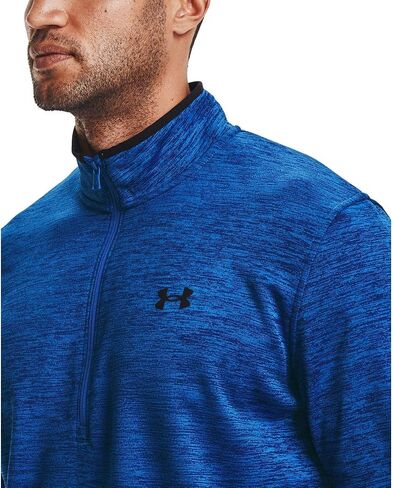 رداء رجالي من Under Armour Fleece 1/2 مزود بسحاب مطاطي وجيد التهوية بأكمام طويلة، قميص ركض بنصف سحاب مريح in Saudi Arabia