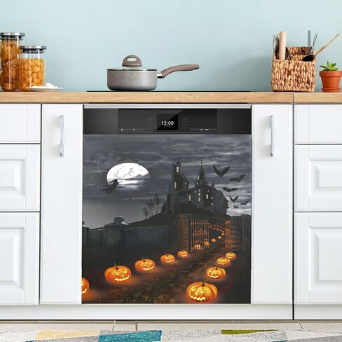 Ollabaky Dishwasher Magnet Cover Cute Christmas Gingerbread Magnetic Sticker Dishwasher Door Cover Decal Refrigerator Magnet Sticker for Home Kitchen Cabinet Appliances 23"x26" in Kuwait