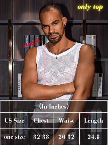 Men's Tank Top, Sheer Lace Undershirts, Sexy Mens Sleeveless Shirt, Sissy Clothes for Men Femboy Lingerie Mesh in Saudi Arabia