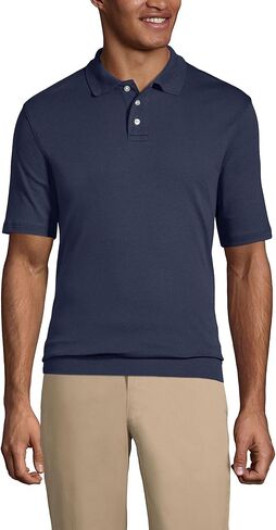 Lands' End School Uniform Men's Short Sleeve Banded Bottom Polo Shirt in Kuwait
