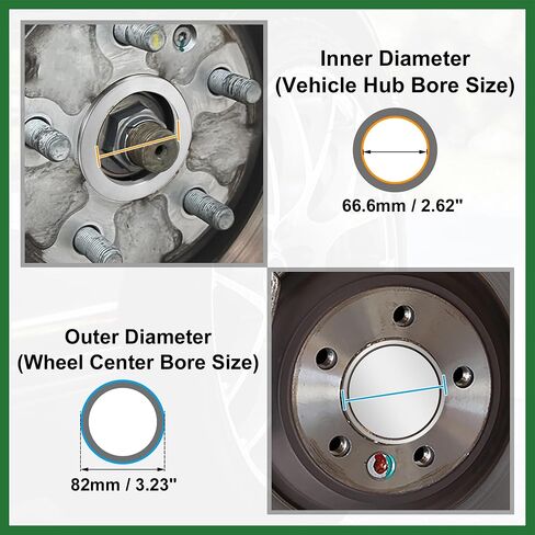 Motoforti 4pcs OD 82mm إلى Id 66.6mm Aluminium Car Hub Rings Centric Rings Bore Center Plastering Long in Saudi Arabia