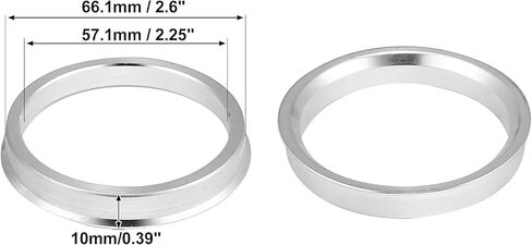 4pcs OD 66.1mm إلى ID 57.1mm Aluminium Car Hub Centric Rings Center Center Center Spacer in Kuwait