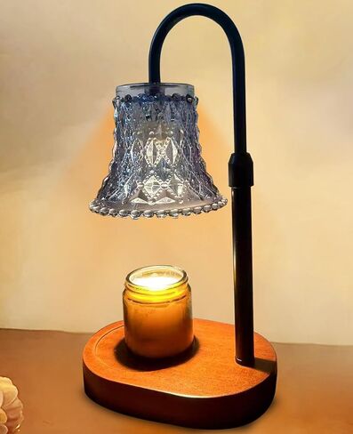 Candle Warmer Lamp with Timer，Adjustable Height Electric Candle Lamp Warmer，Dimmable Wax Melt Warmer with 3 Bulbs for Jar Candles，Mom Christmas Birthday Gifts for Women New Home Office Decor (Walnut) in Saudi Arabia