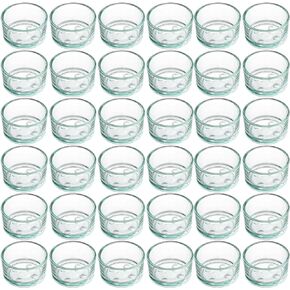 ZEAYEA Set of 36 Glass Tealight Candle Holder, Small Clear Votive Candle Holders for Weddings, Parties, Table Centerpieces, Dinner, Home Decoration, Candle Mould