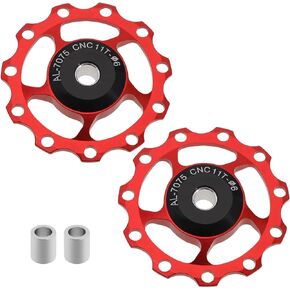 2 قطعة دراجة الخلفية Derailleur بكرة 11T عجلة شد سبائك الألومنيوم دليل عجلة الدراجة Derailleur اكسسوارات محامل معدنية ل 4/5/6 مللي متر رمح