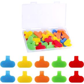 SAVITA 50pcs Wire Labels Electrical, Writable Reusable Nylon Cable Label Tags Cord Label Write on Wire Markers for Cable Wires Management and Identification (5 Colors)