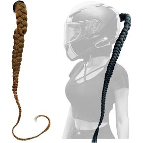 Long Braids Ponytail Extension for Helmet 1PC Helmet Accessories Helmet Braids Hair 30inch(Helmet Not Included)