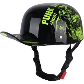 Uchoose Retro Style Baseball Motorcycle Helmet Unisex-Adult DOT Approved for Men and Women Vintage Open Face