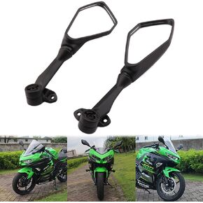 Compatible with Ninja 250 Ninja 300 Mirrors Motorcycle Rear View Mirror For Ninja 250 ZX6R 636 300R EX300 ABS 2011-2018 Ninja 400 2018-2021