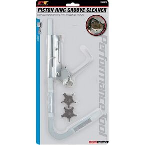 Performance Tool W80576 Piston Ring Carbon and Deposit Cleaning Tool with 10 Groove Cleaning Sizes and 2 Cutter Wheels - SAE and Metric Sizes Included