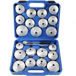 DASBET 23PC Oil Filter Removal Cap Wrench Garage Socket Set Automotive Removal Garage Tool