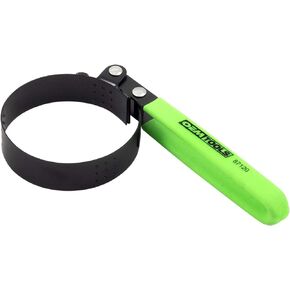 OEMTOOLS 87120 Small Economy Filter Wrench, Adjustable from 2-3/4 to 3-1/4 Inches (70MM to 87MM), Vinyl-Coated Handle for Comfort, Black and Green