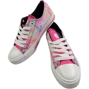 FOCO NFL Women Pastel Tie Dye Canvas Low Top Sneakers