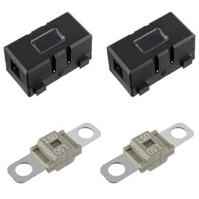 BOJACK 40 Amp AMI/Midi Fuse Holders and High Current Bolt-on Midi Fuses 40A for Cars Trucks Vehicles (Pack of 2）