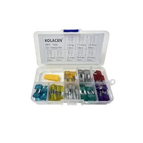 Automotive Car Truck Mini Blade Type Fuse Assorted Kit 81 Pieces + 3 Pieces 16 Gauge Add-a-Circuit Mini Fuse TAP Adapter